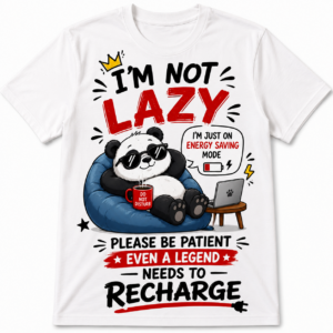 Funny "Recharge Mode" Graphic Printed White T-Shirt | Unisex Casual Tee